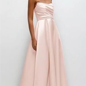 Dessy Collection Strapless Pink Dress